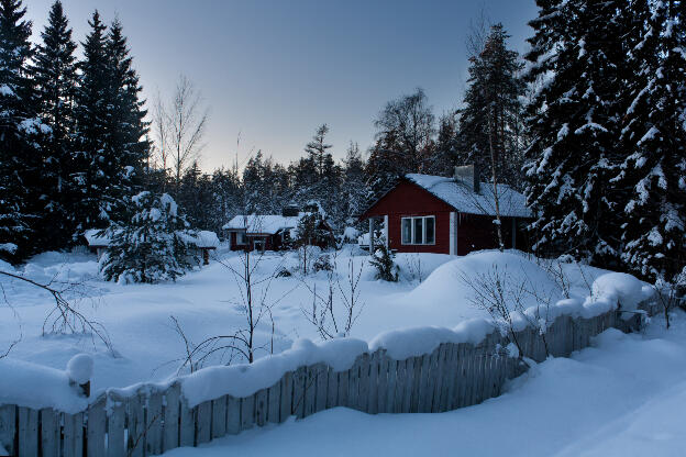 Cottage im Winter