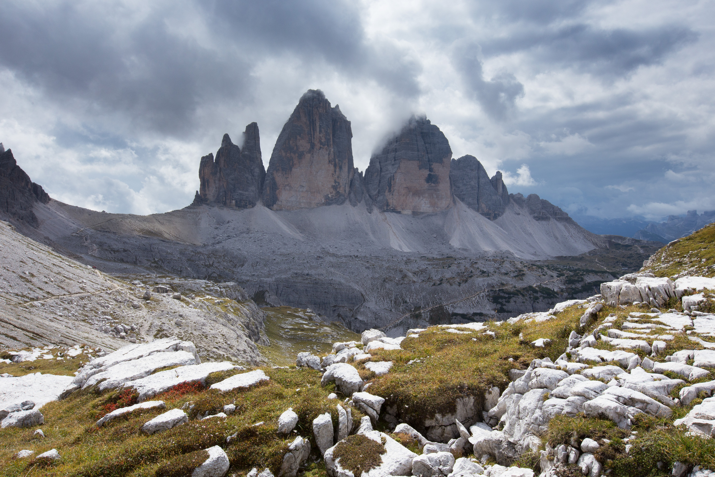 Drei Zinnen im Gegenlicht