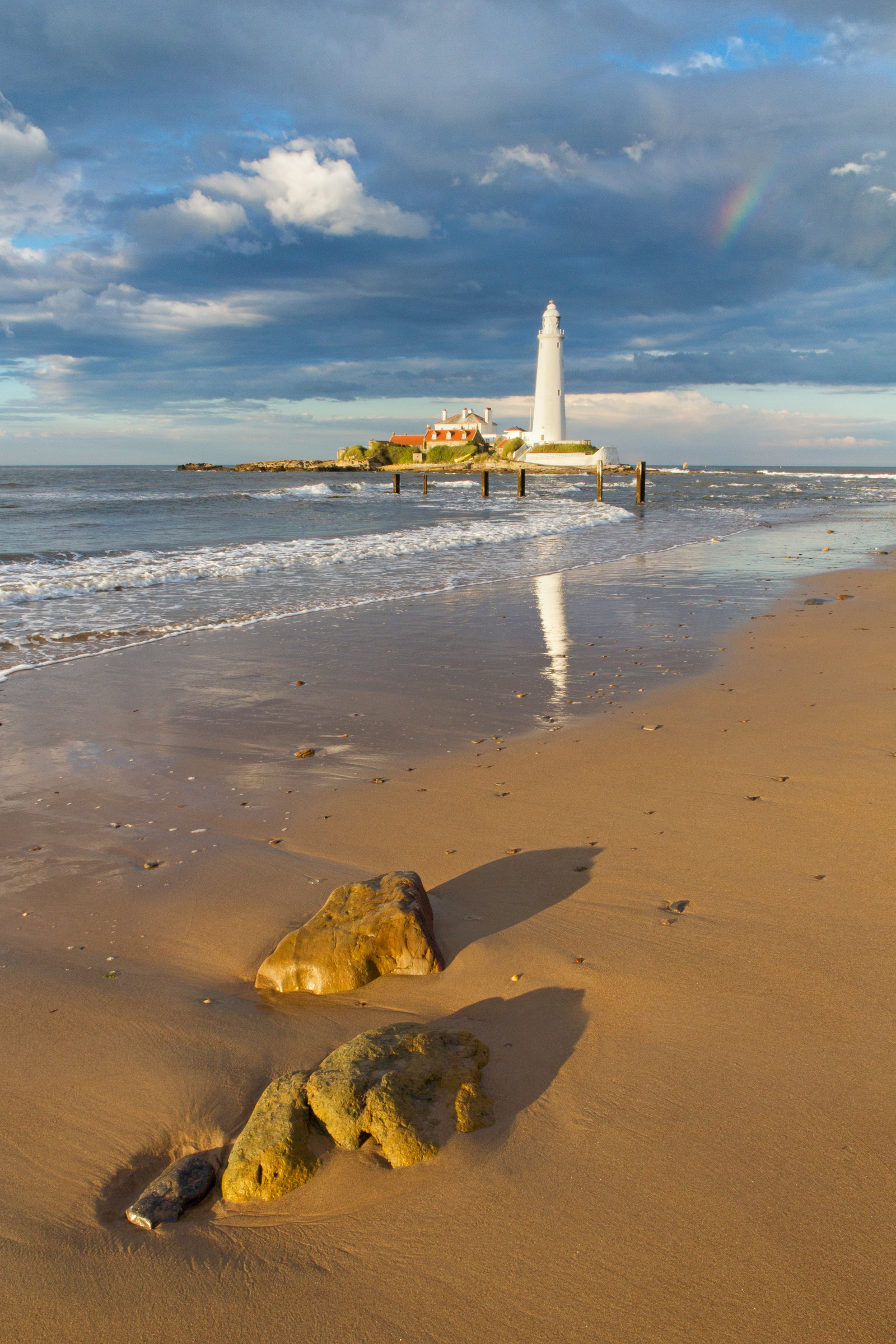 Strand am St. Mary's Leuchtturm