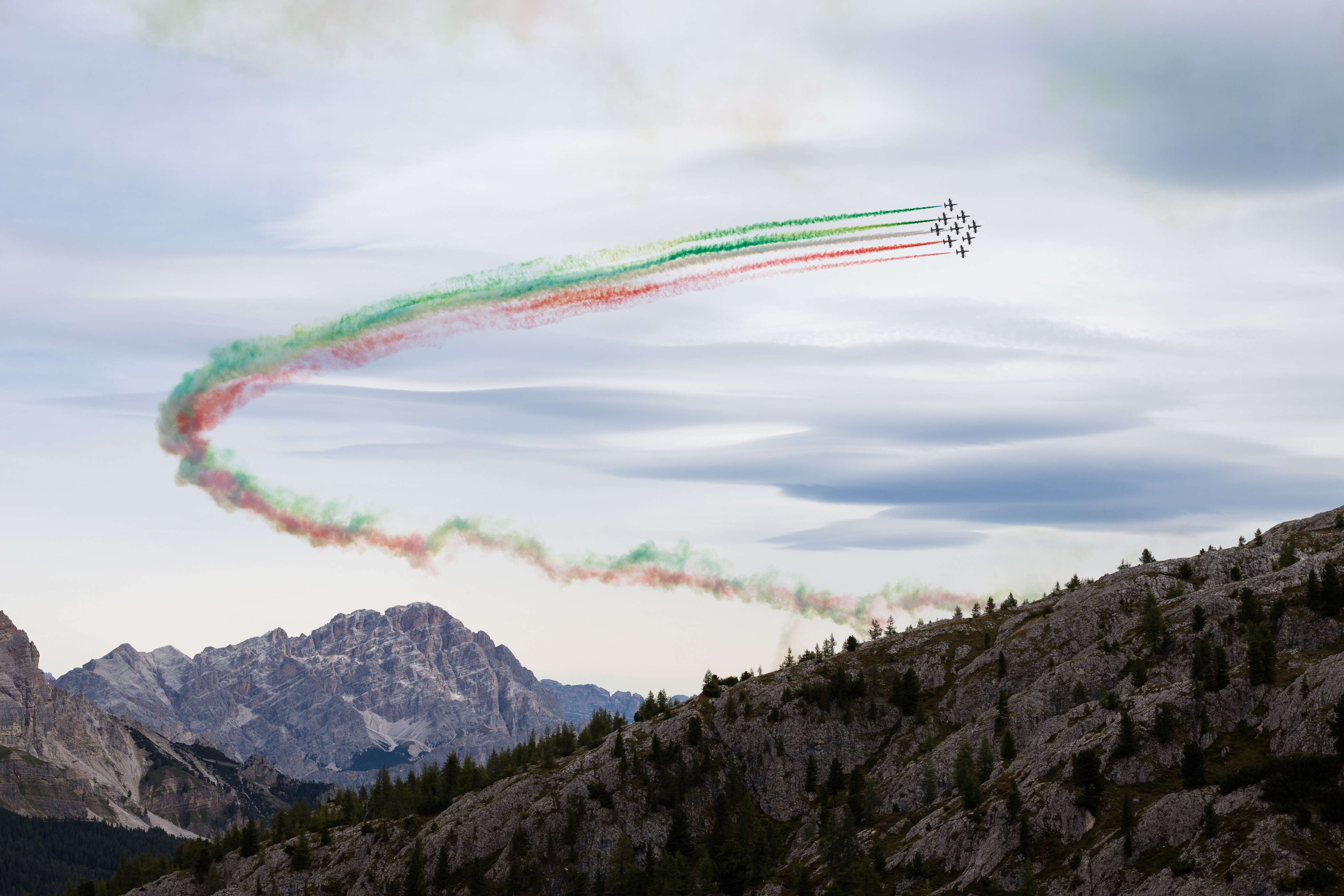 italienischer Kunstflugstaffel Formationsflug