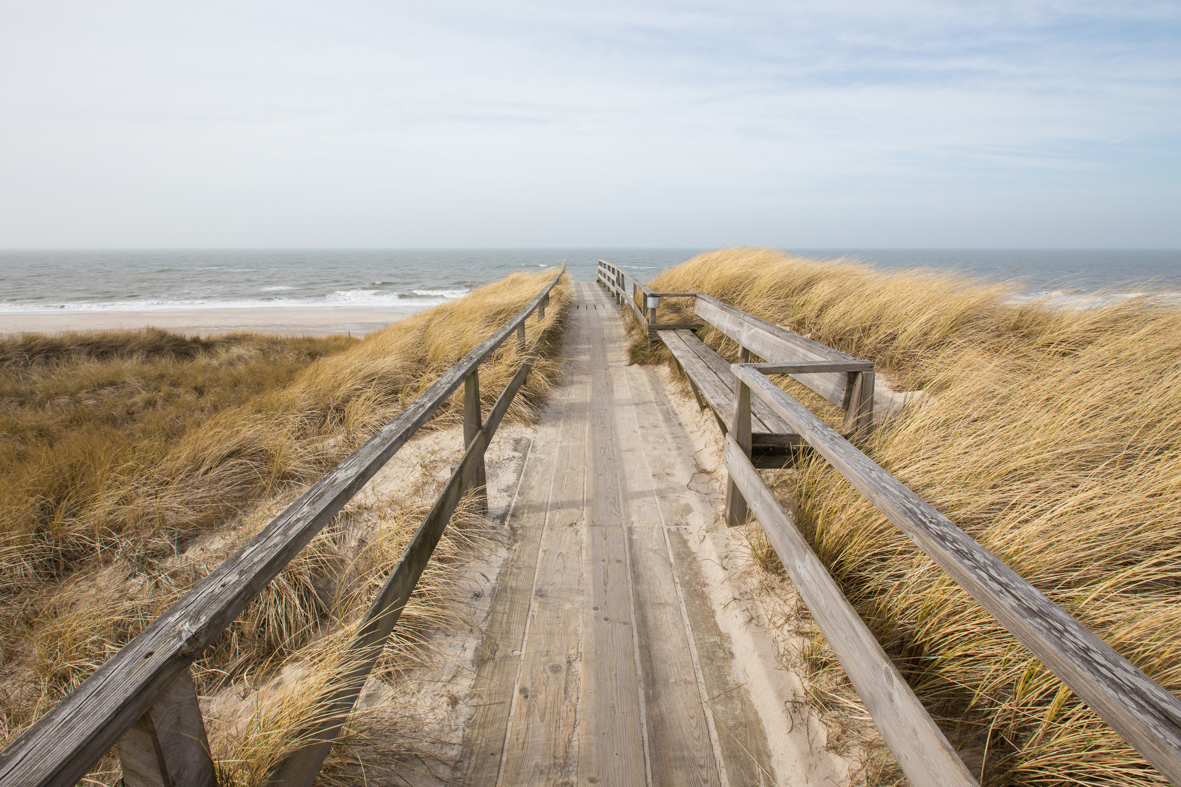 Holzsteg in den Dünen
