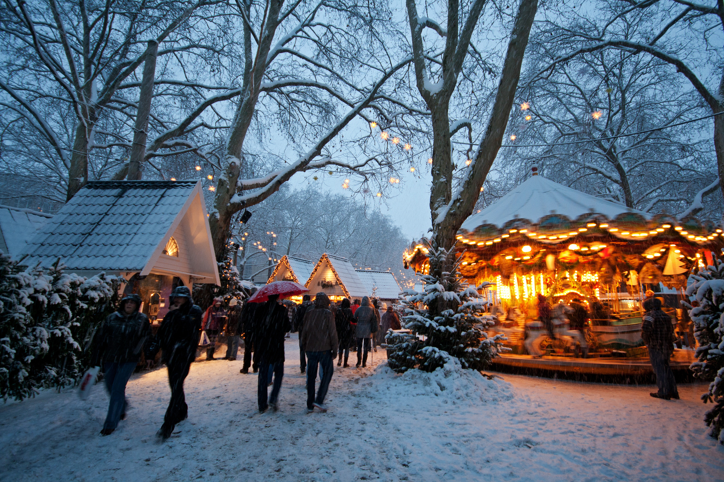 Auf dem Weg zum Markt der Engel
