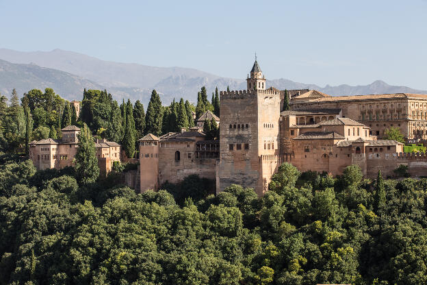 Teleaufnahme von Alhambra von Granada