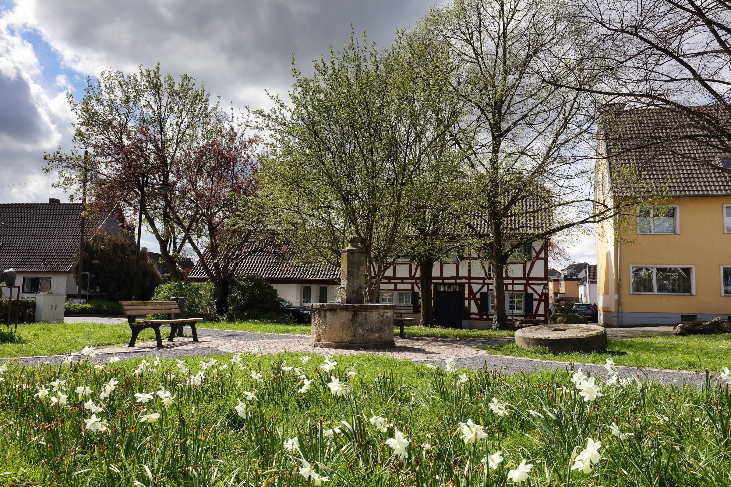 Park mit Blumen in Sieglar