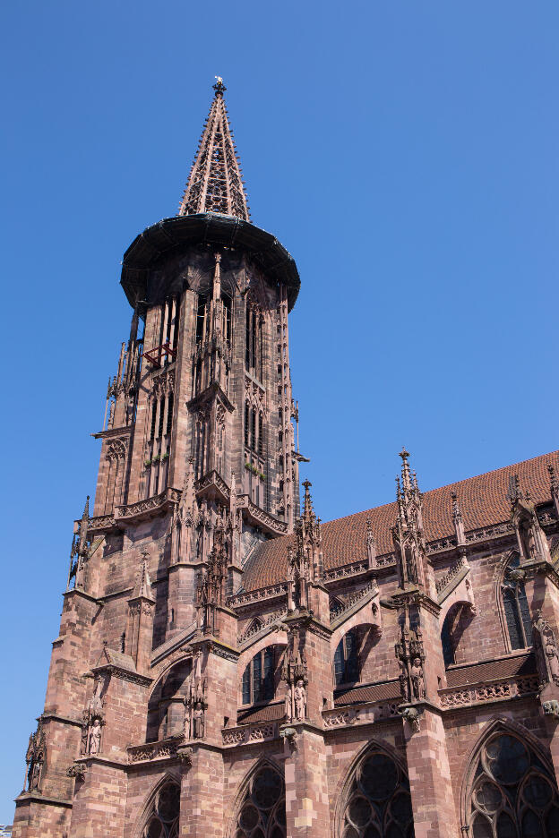 Kirchturm der Johanneskirche in Freiburg