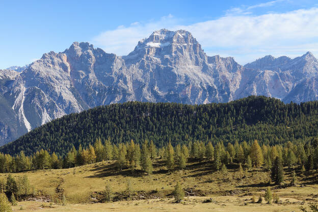 Blick zur Sorapiss-Gruppe vom Forcella Ambrizzola Pass
