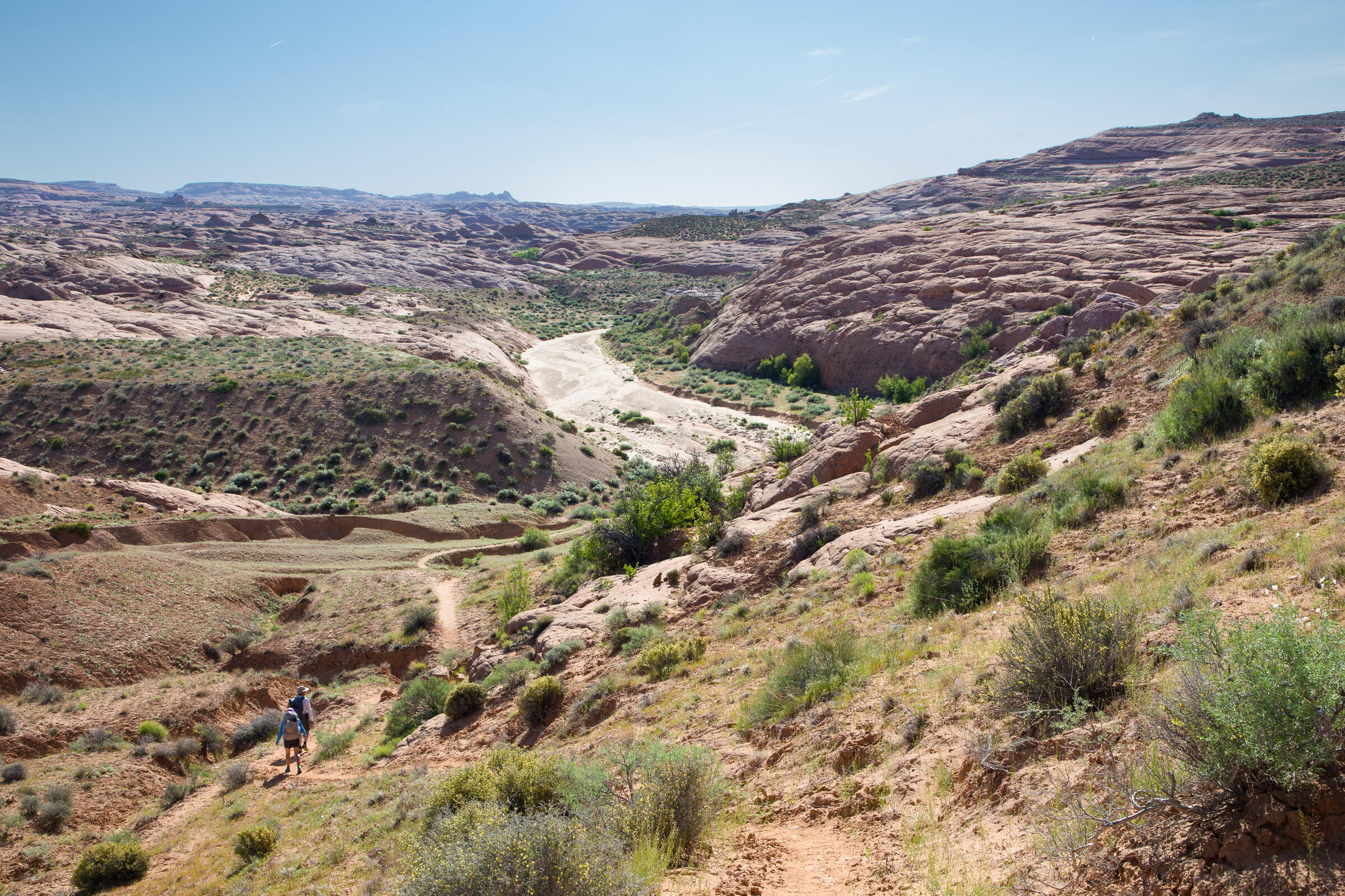 Abstieg in den Dry Fork Wash