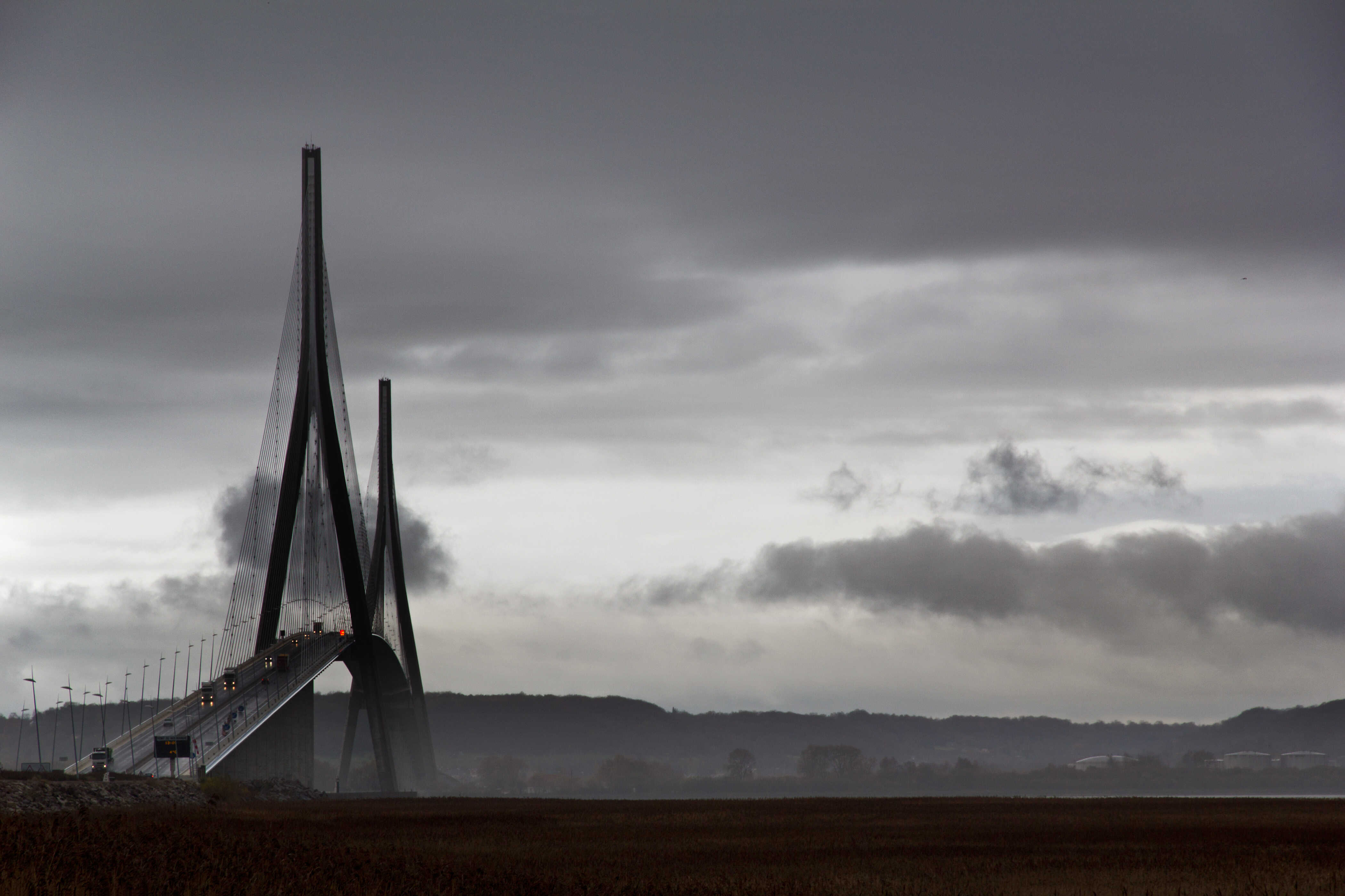 Pont de Normandie Unwetter