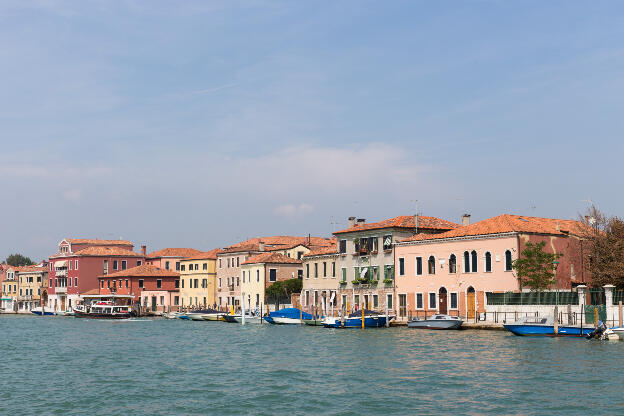 Häuser am Canal Grande di Murano