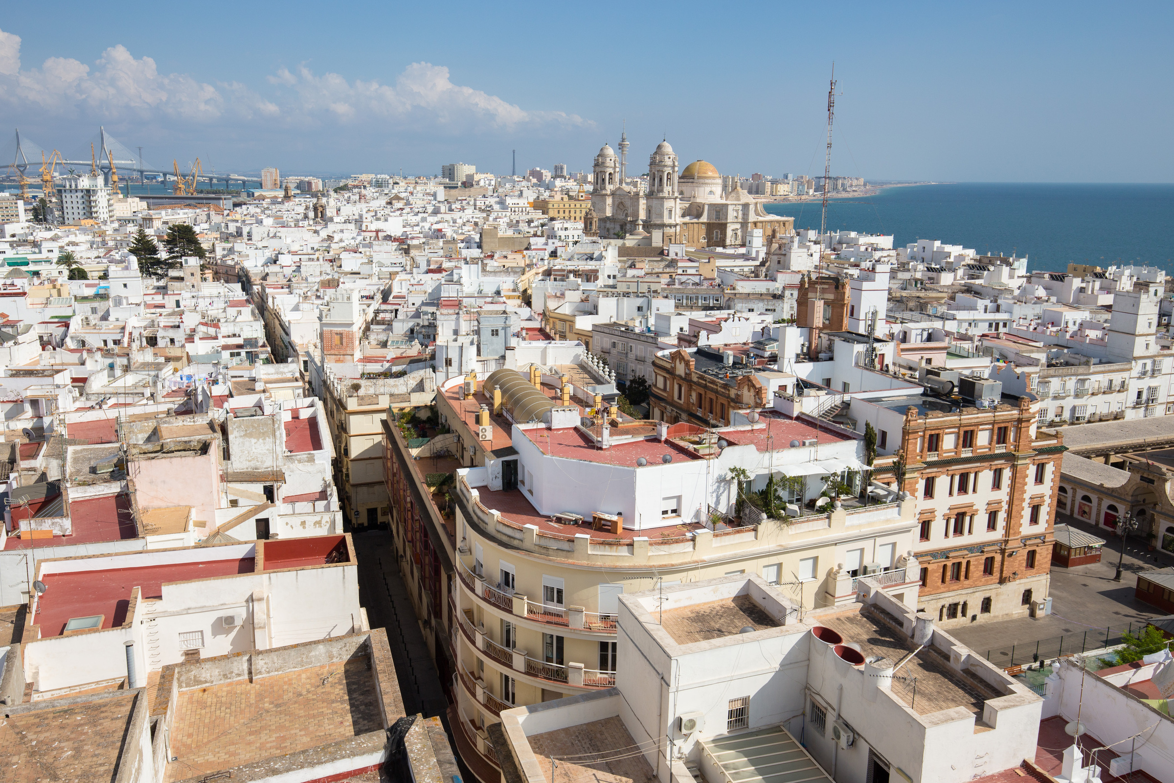 weiße Häuser von Cádiz