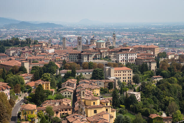 Aussicht auf die Altstadt von Bergamo