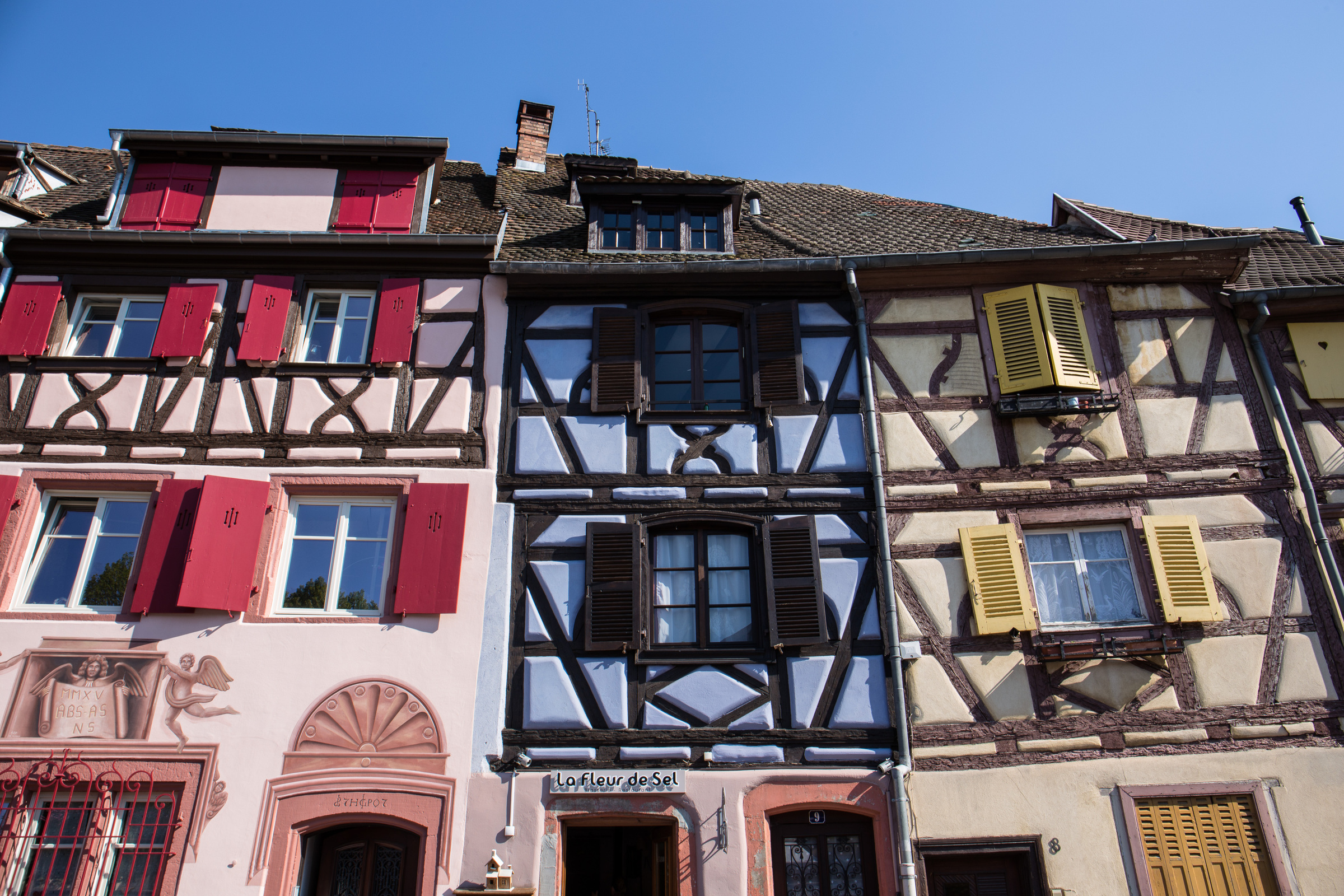 bunte Fachwerkhäuser in Colmar