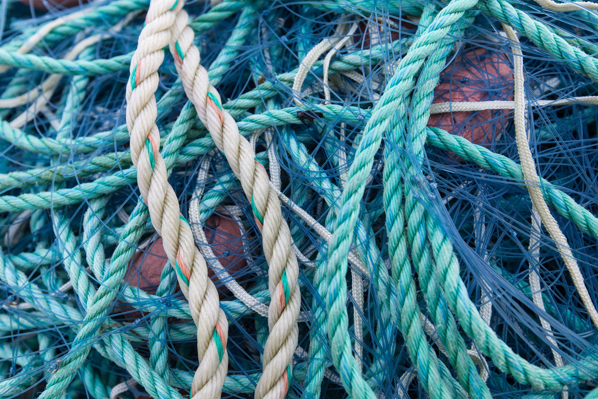 türkises Fischernetz