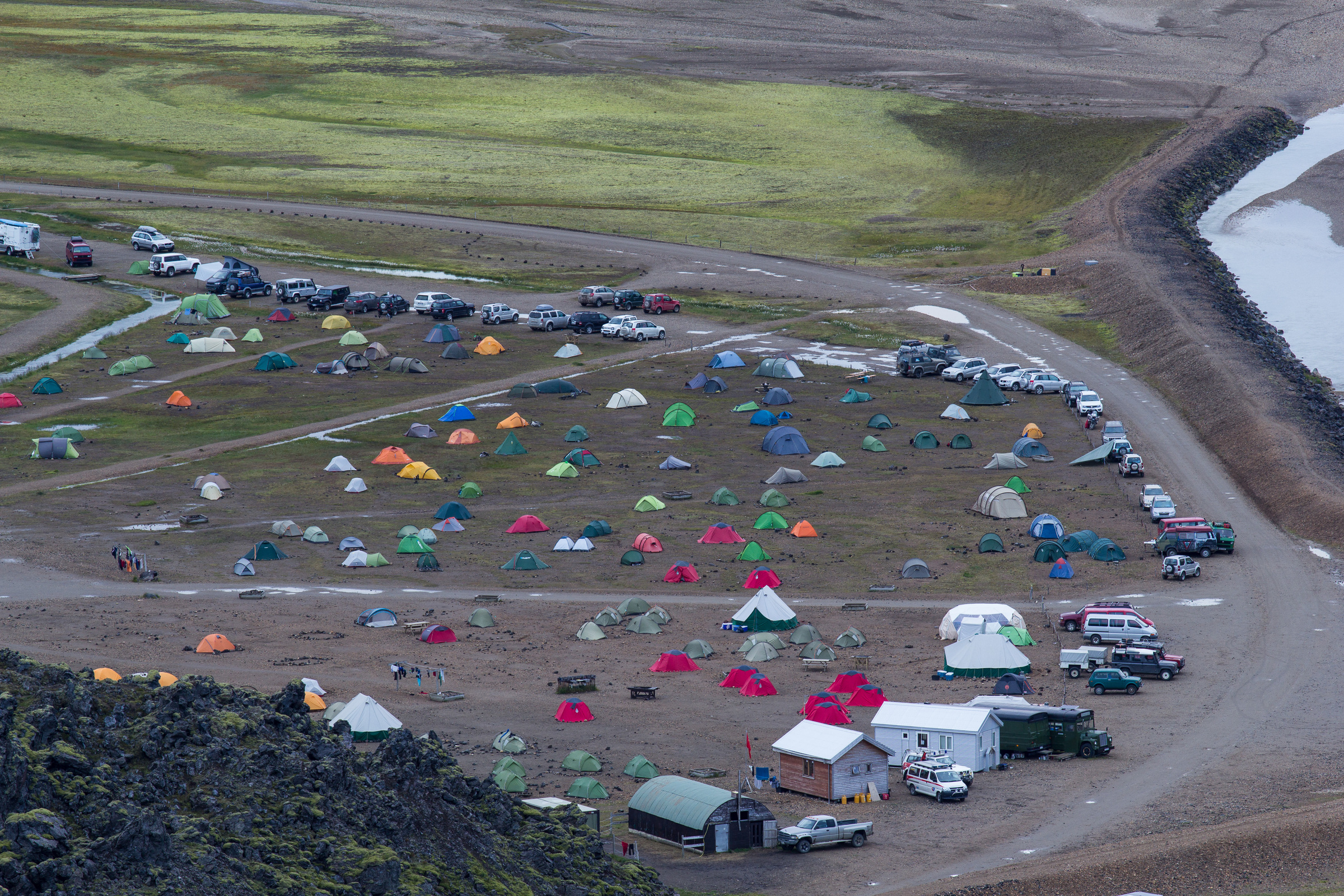 Zeltstadt auf Island